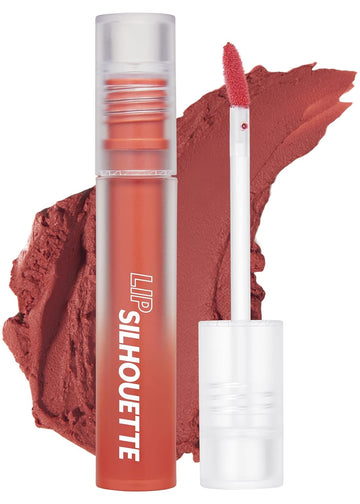 I'M Meme Lip Silhouette Matte Velvet Tint - 01 Retro Peach (Peach Coral Shade) | Lip Stain, Vivid Color, Long Lasting, Moisturizing & Hydrating, Light-Weight, Matte Finish, Valentine Day Gift 4Ml