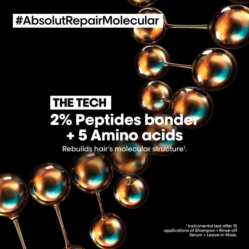 L’Oréal Professionnel Absolut Repair Molecular Leave-In Hair Mask 100ml, For Extremely Damaged Hair, Molecular Peptides Bond Repair, Restore Strength & Elasticity, Hair Treatment : Amazon.co.uk: Beauty