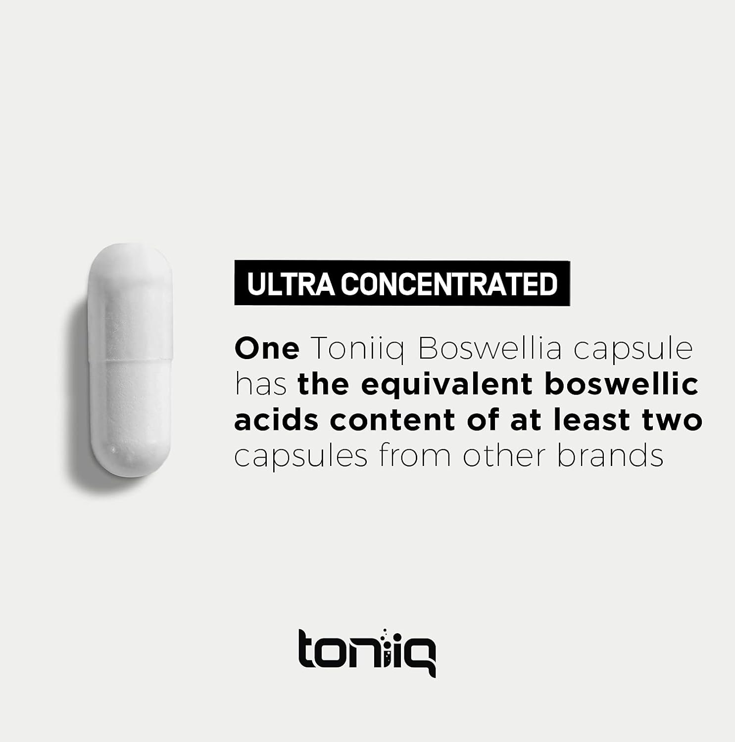 Toniiq Ultra High Strength Boswellia Capsules - 85% Boswellic Acids - Wildcrafted From India - 1000Mg Concentrated Extract - Highly Purified And Bioavailable - 120 Veggie Capsules