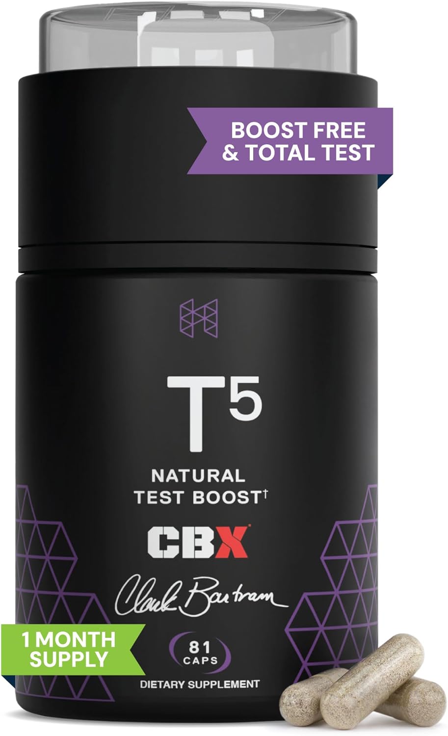 Hpn T(5) Testosterone Optimization Booster | Natural Testosterone Supplement With Testofen | Increase Endurance & Energy | Improve Ability To Build Muscle With Lj100 | Vegan Friendly | 81 Capsules