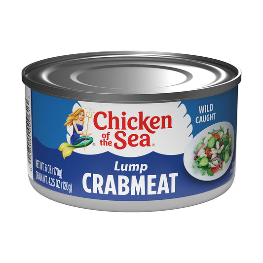 Chicken of the Sea Lump Crab Meat, High in Calcium, 6 oz. Can (Pack of 12)