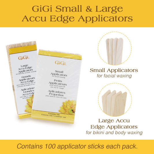 GiGi Small & Large Accu Edge Applicators 100 Ct Each, 200 Pack