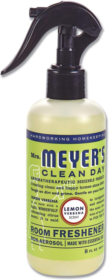Mrs. Meyer's Clean Day Room Freshener, Lemon Verbena, 8 oz, Non-Aerosol Spray, 6/Carton