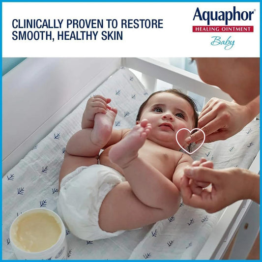 Aquaphor Baby Healing Ointment - Advanced Therapy for Chapped Cheeks and Diaper Rash, 4 Tube Pack