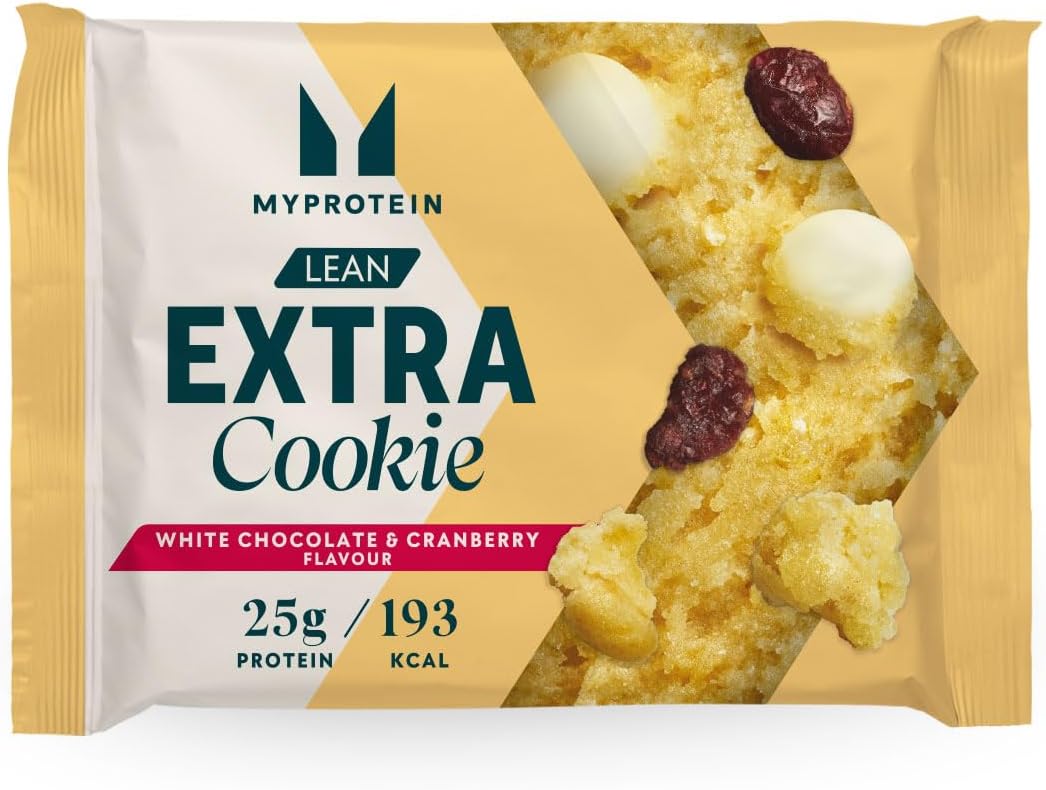 MyProtein Performance Lean Cookie – Cranberry & White Chocolate, Pack of 12 – 25g Protein Per Cookie, 12-Pack, Low Sugar, High Protein Snack : Amazon.co.uk: Health & Personal Care