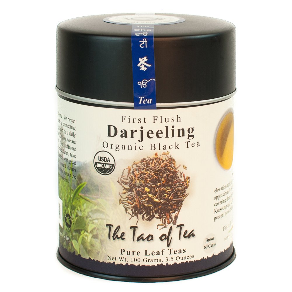 The Tao Of Tea, First Flush Darjeeling Black Tea, Loose Leaf, 3.5 Ounce Tin