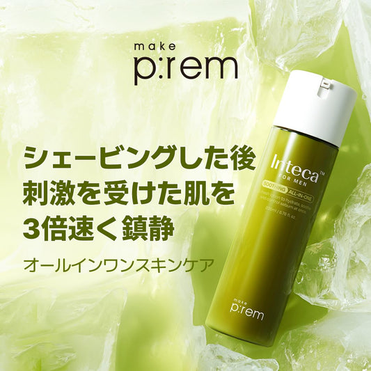 Make P:Rem Inteca Soothing All In One Lotion For Men, After Shave Cream For Men, Korean Skin Care, 6.76 Fl. Oz, 200Ml