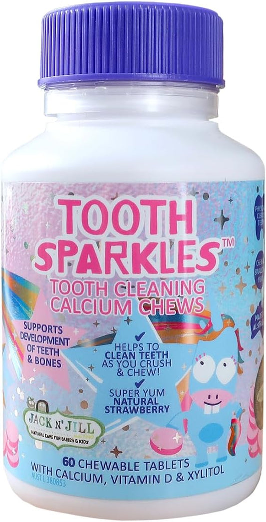 Jack N' Jill Brushing Essentials Combo Pack: Tooth Cleaning Chews, Natural Certified Strawberry Toothpaste & Kids Toothbrush - Packed With Vitamin D & Xylitol, Sugar Free, No Artificial Sweeteners