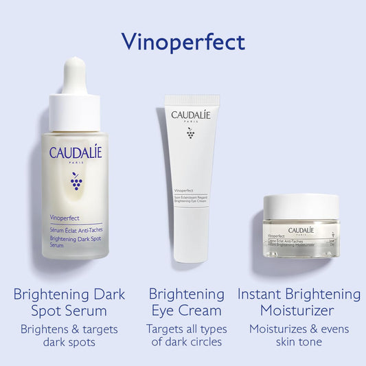 Caudalie Dark Spot Brightening Trio Set - Vinoperfect Brightening Dark Spot Serum Full Size + 2 Free Travel-Size Products