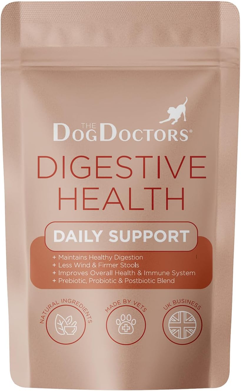 The Dog Doctors Probiotic Powder For Dogs - Complete Digestive Daily Support Helping Improve Gut & Digestive Health - For Healthier Happier Pets - 150g