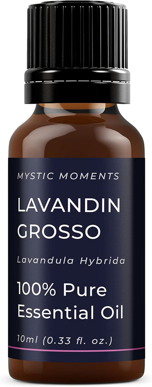 Mystic Moments | Lavandin Grosso Essential Oil 10ml - Pure & Natural oil for Diffusers, Aromatherapy & Massage Blends Vegan GMO Free