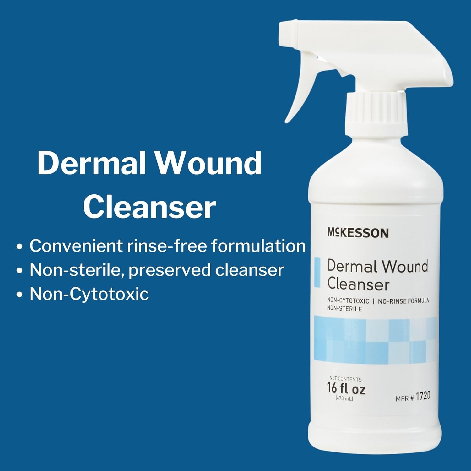 McKesson Dermal Wound Cleanser Spray, Sterile Saline First Aid Wash Solution & Skin Care Cleaner, 16 oz - Effective Wounds Treatment & Debridement, 1 Count : Health & Household