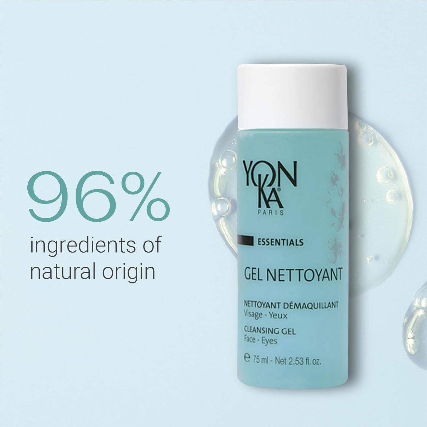 Yonka Gel Face Cleanser, Gentle Foaming Face Wash And Makeup Remover, Natural Plant-Based Formula To Cleanse Pores And Balance Skins Ph, Acne Prone And Oily Skin, Paraben-Free, 6.8 Fl Oz : Beauty & Personal Care