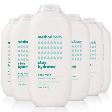 Method Body Wash, Stay Hydrated, Paraben and Phthalate Free, 18 oz (Pack of 6)