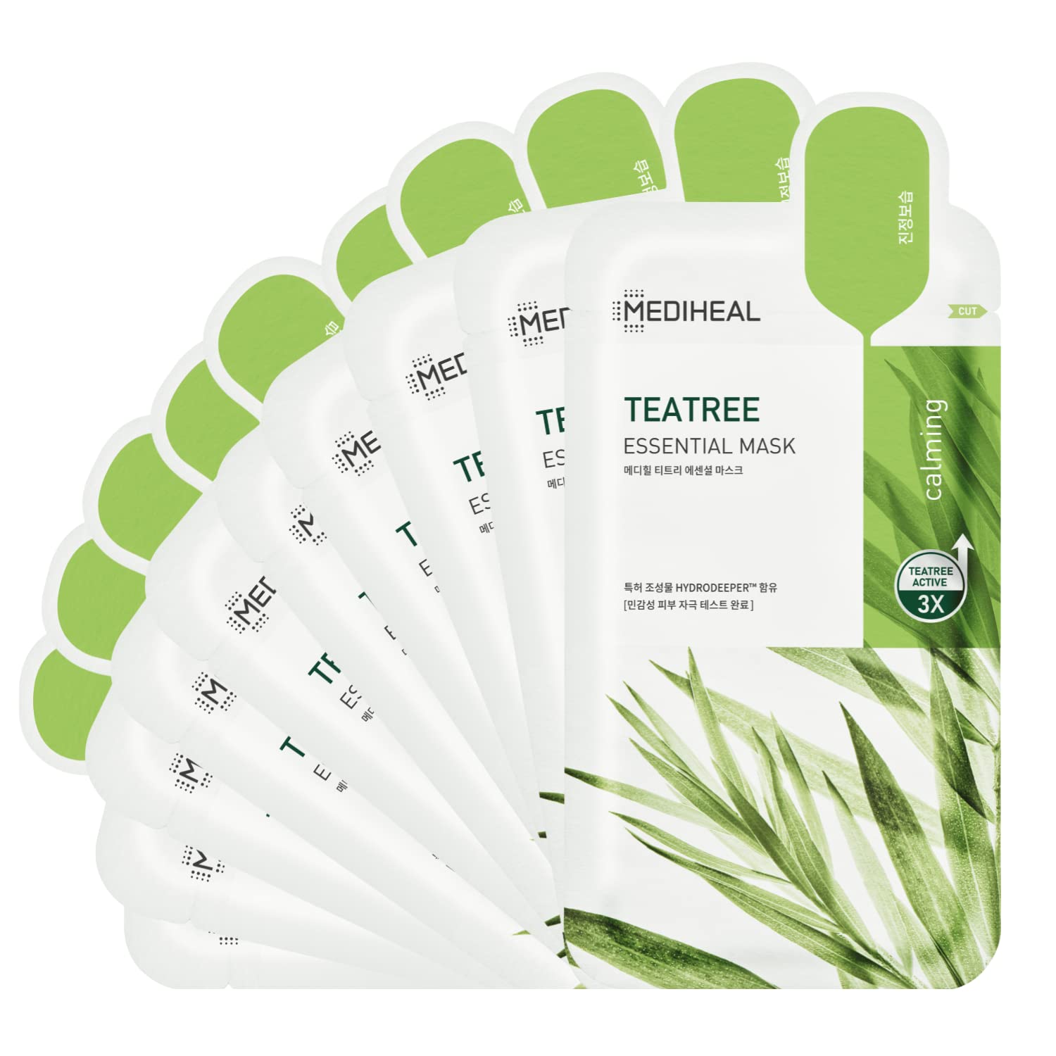 Mediheal Official [Korea'S No 1 Sheet Mask] - Tea Tree Essential Blemish Control Mask (10Ea (Renewal))