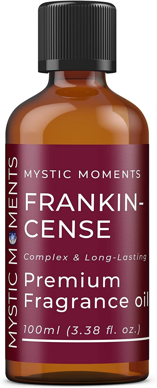 Mystic Moments | Frankincense Fragrance Oil - 100Ml - Perfect For Soaps, Candles, Bath Bombs, Oil Burners, Diffusers And Skin & Hair Care Items