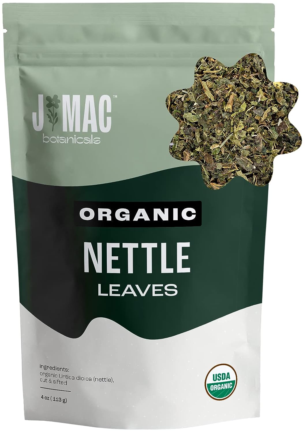 J MAC BOTANICALS Organic Nettle Leaf, Herbal Tea (4 oz, 50+ Cups) Dried stinging nettle tea, nettle leaf tea, Nettle Tea Organic, Organic Nettle Leaf Tea, Nettle Tea, Urtica dioica