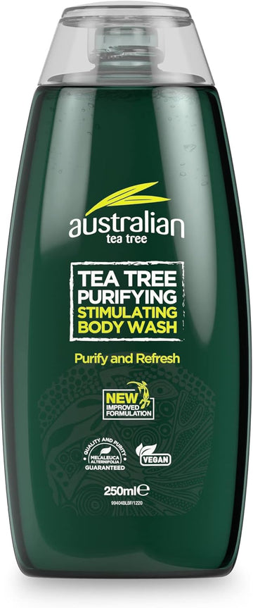 Australian Tea Tree Body Wash, Purifying, Natural, Vegan, Cruelty Free, Paraben And Sls Free, Stimulating, 250 Ml