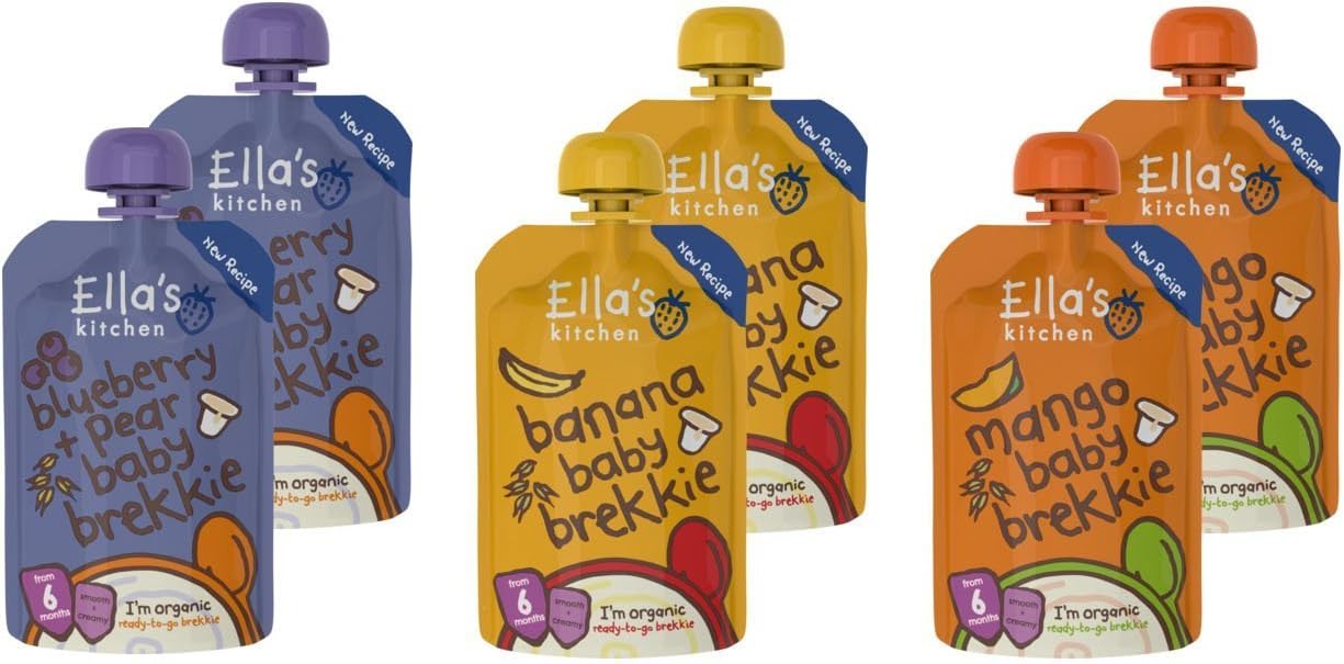 Ella'S Kitchen Baby Brekkie Mixed Case Selection From 6 Month 6 X 100G
