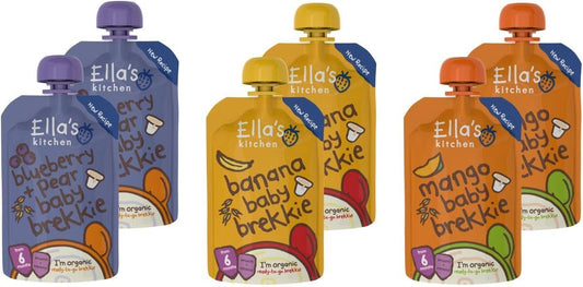 Ella'S Kitchen Baby Brekkie Mixed Case Selection From 6 Month 6 X 100G