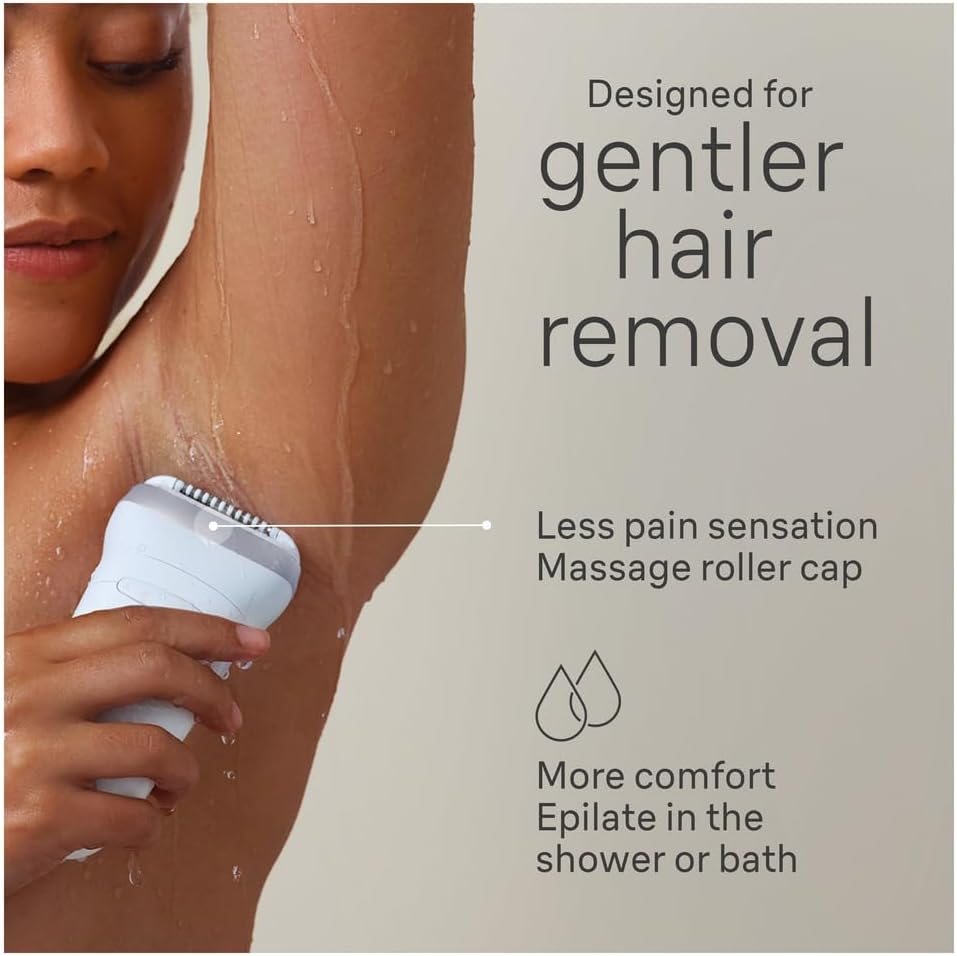Braun Silk-épil 7, Epilator with Wide Head for Easy Hair Removal, Wet & Dry, Lasting Smooth Skin, with Lady Shaver Head & Trimmer Comb, Body Mini Shaver, 7-441, White/Silver : Amazon.co.uk: Health & Personal Care