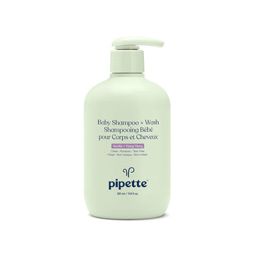 Pipette Baby Shampoo And Body Wash - Vanilla + Ylang Ylang, Tear-Free Bath Time, Hypoallergenic, Moisturizing Plant-Derived Squalane, Non-Toxic, Sulfate Free, 11.8 Fl Oz