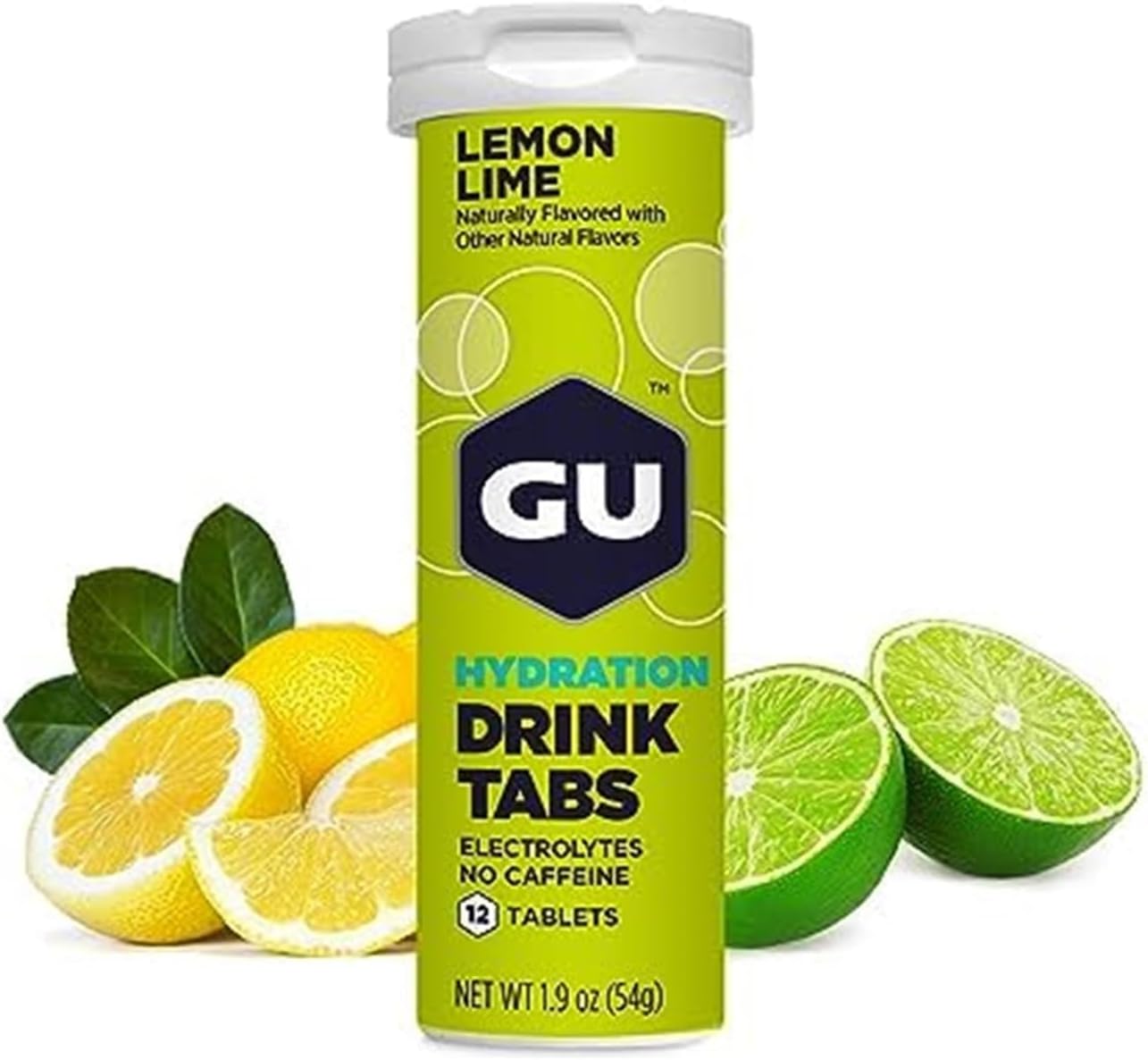 Gu Energy Hydration Electrolyte Drink Tablets, Vegan, Gluten Free & Caffeine Free, Enhanced Endurance Sports Drink For Running, Cycling, Triathlon, 8-Count (96 Servings), Lemon Lime