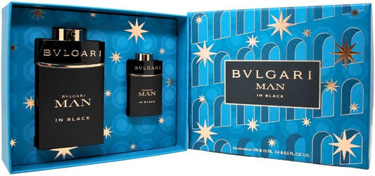 Bulgari Man In Black Set: Edp Spray 100Ml & Edp Spray 15Ml