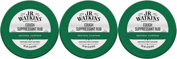 J.R. Watkins Menthol Camphor Cough Suppressant ? Vapor Rub Relieves Congestion ? Medicated Vapors for Soothing Relief ? Topical Chest Rub, 4.13 oz, 3 Pack