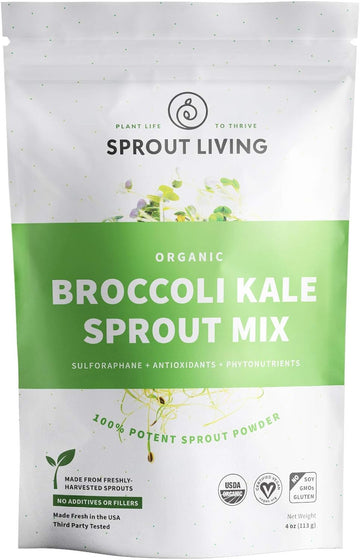 Sprout Living Broccoli And Kale Organic Sprout Mix, Freeze Dried Super
