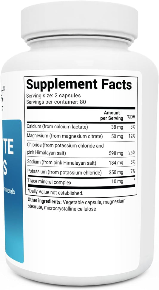 Dr. Berg Electrolyte Capsules - Electrolyte Supplements For Supporting Energy, Endurance, And Hydration - Sugar Free, No Maltodextrin, Keto Friendly - 160 Caps