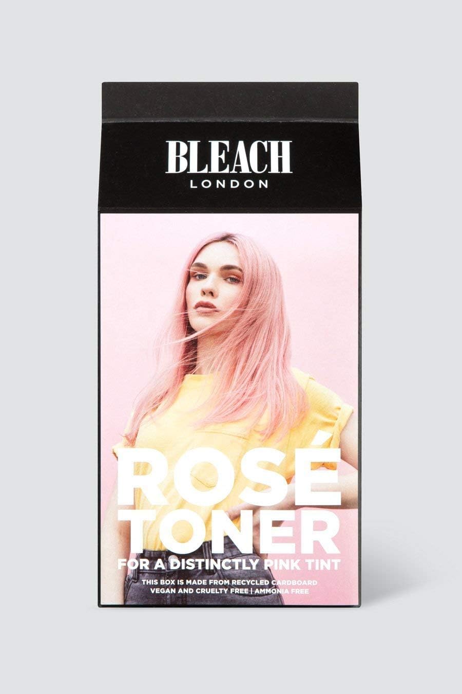 Bleach London Rose Toner Kit - Yellow Brass Removing, Colour Depositing Formula For Pastel Pink Base, For Blonde Hair & Post Bleached Hair, Vegan, Cruelty Free, Ammonia Free