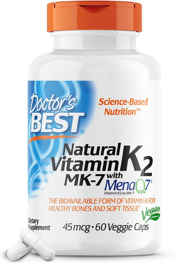 Doctor'S Best Natural Vitamin K2 Mk-7 With Menaq7 White No Avor, 60 Count