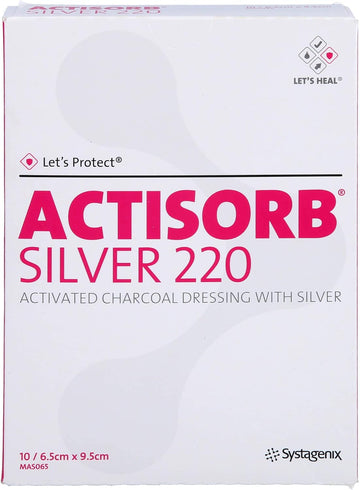Actisorb 220 Silver 9.5 X 6.5 Cm Sterile Compresses Pack Of 10