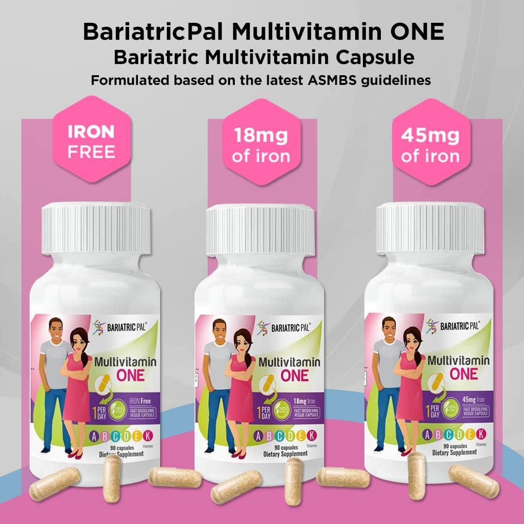 BariatricPal Multivitamin ONE 1 per Day! Bariatric Multivitamin Capsule - Iron Free (90 Count) : Health & Household