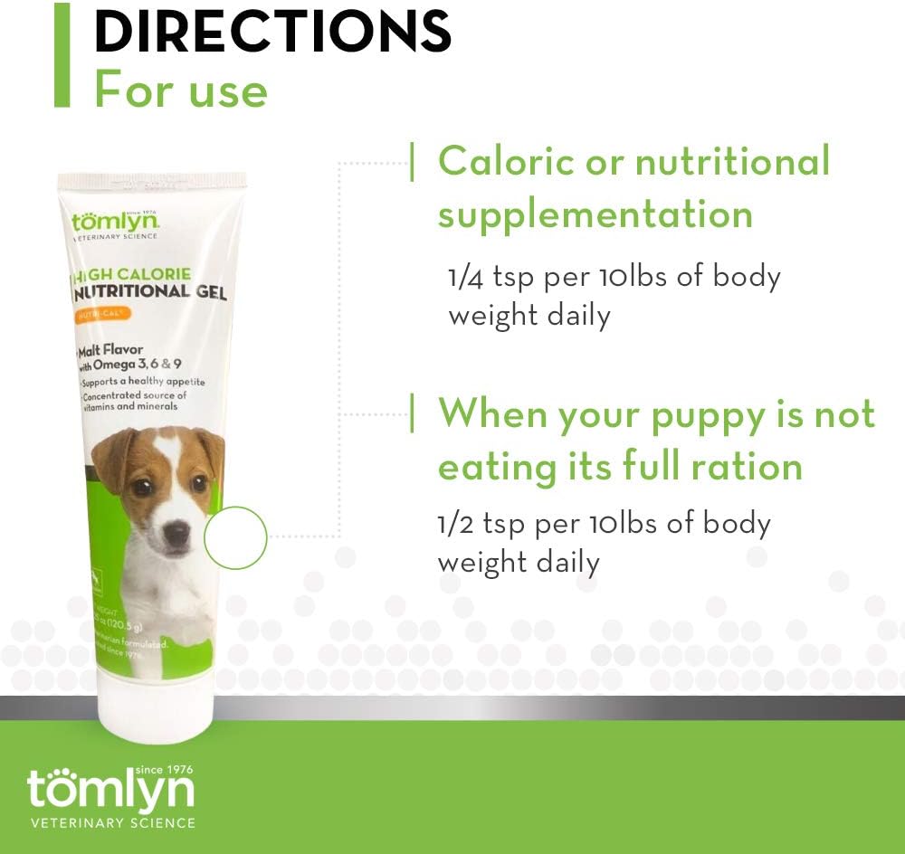 Tomlyn High Calorie Nutritional Gel for Puppies, (Nutri-Cal) 4.25 oz : Puppy Vitamins : Pet Supplies