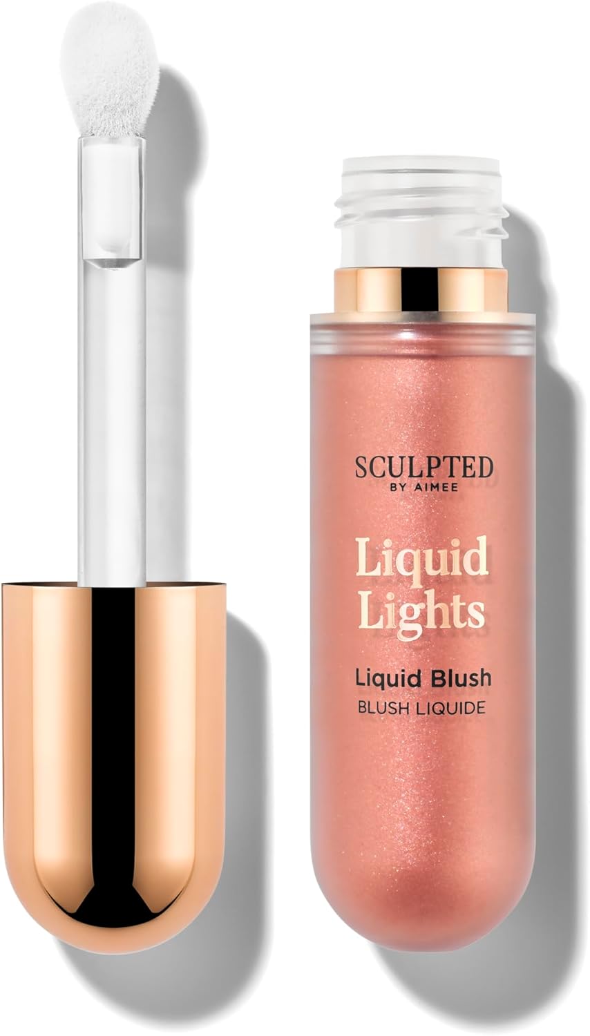 Liquid Lights Blush From Sculpted By Aimee (Pink Pop) – 20G Vegan Liquid Blusher For Radiant Pop – 3 Shades For Pink, Peach Or Rosy Blush Effect