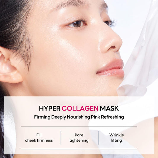 Mediheal Hyper Collagen_Collagen Real Deep Mask 4Pcs | Collagen Gel Mask For Multi-Lifting Care | Achieves Bouncy Skin | Boosts Pore Elasticity | 30Mins Quick Care | Extra Hydration