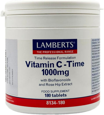Lamberts Time Release Vitamin C 1000Mg With Bioflavonoids 180 Tablets
