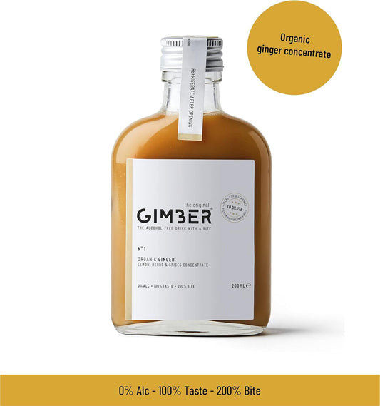 Gimber Organic Alcohol-Free Ginger Concentrate 200 Ml