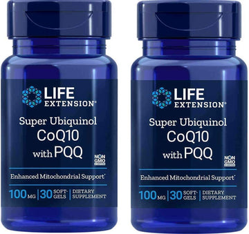 Life Extension Super Ubiquinol Coq10 With Pqq, 30 Softgels. Pack Of 2 Bottles
