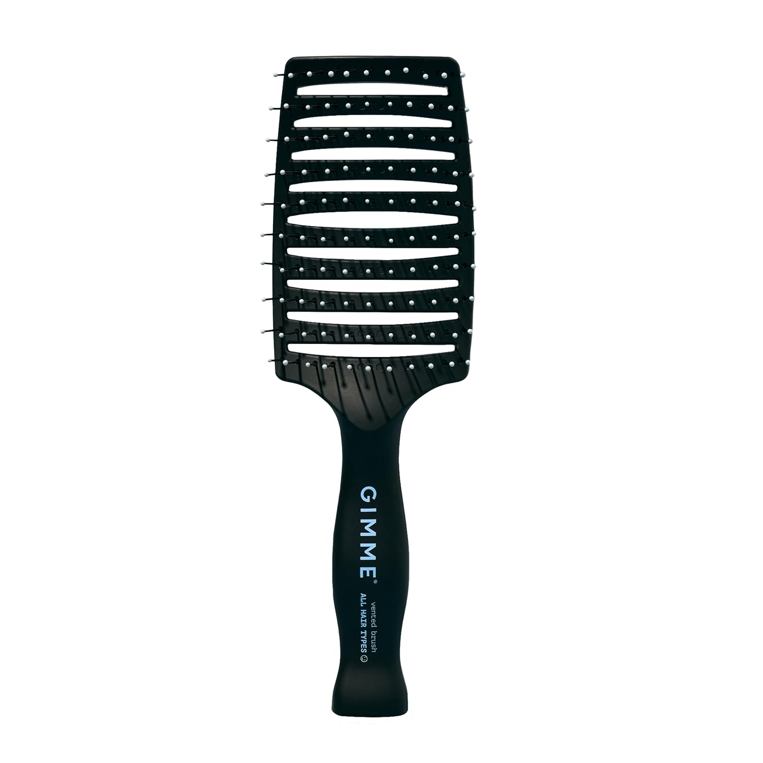 Gimme Beauty Vented Detangling Brush - Quick-Dry, Heat-Resistant Wet Brush For Thick Or Thin Locks - Supports Healthy Hair - Flexible Curved Design For Fine Locks - Thick Hair