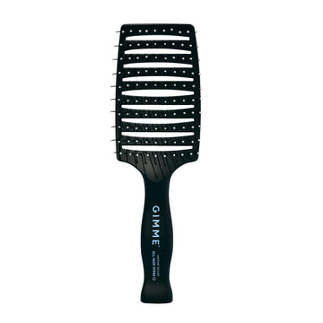 Gimme Beauty Vented Detangling Brush - Quick-Dry, Heat-Resistant Wet Brush For Thick Or Thin Locks - Supports Healthy Hair - Flexible Curved Design For Fine Locks - Thick Hair