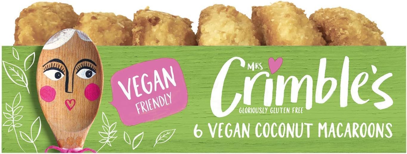 Mrs Crimble's Gluten Free Vegan Coconut Macaroons, Premium Quality, Certified Free from Gluten, Wheat Free & Vegetarian Friendly, Pack of 6 180g : Amazon.co.uk: Grocery