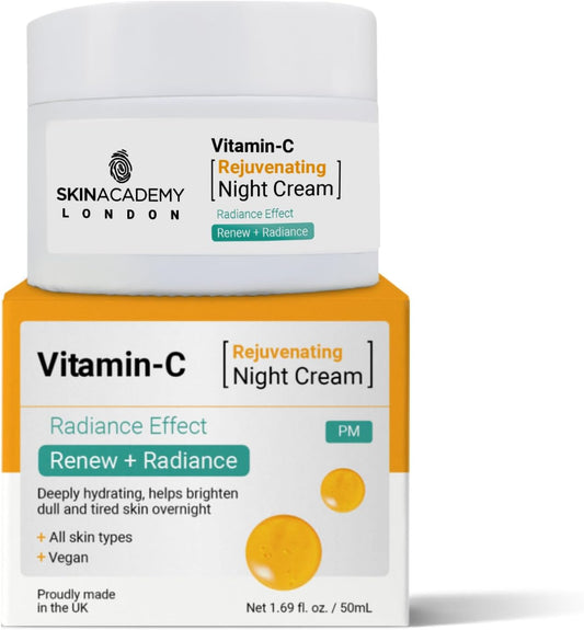 Skin Academy London | Glow Boost | Rejuvenating Night Cream | Hydrates + Brightens | 50Ml