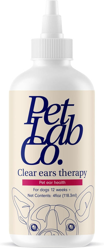 Petlab Co. - Clear Ears Therapy Ear Cleaner For Dogs - Supporting Yeast, Itchy Ears & Healthy Ear Canals - Alcohol-Free Dog Ear Wash - Optimized Dog Ear Cleaner Solution - Packaging May Vary