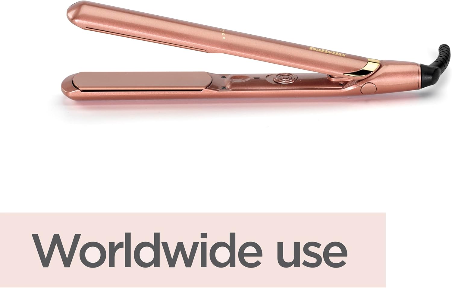 BaByliss Rose Gold Hair Straighteners - Ceramic Plates for Smooth Styling, Multi-voltage Worldwide use, Ultra-fast 15 Second Heat Up, 3 Heat Settings Up To 235°C, 2598BU : Amazon.co.uk: Beauty