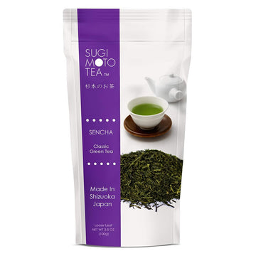 Sugimoto Tea Japanese Green Tea Sencha Loose Leaf 3.5 Oz (100 G) Pack Of 1
