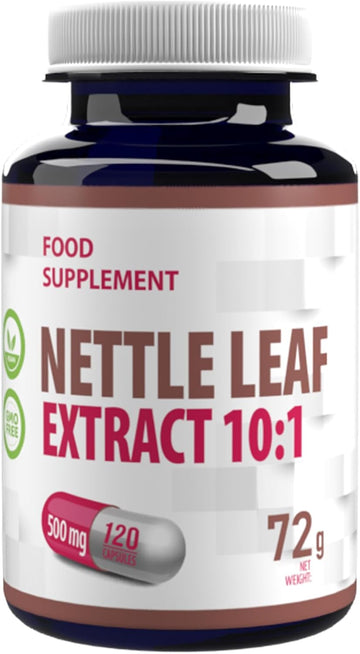 Hepatica Stinging Nettle Leaf 5,000Mg | 10:1 Extract (500Mg) | 120 Vegan Capsules | High Strength Allergy, Prostate & Joint Support | 3Rd Party Lab Tested