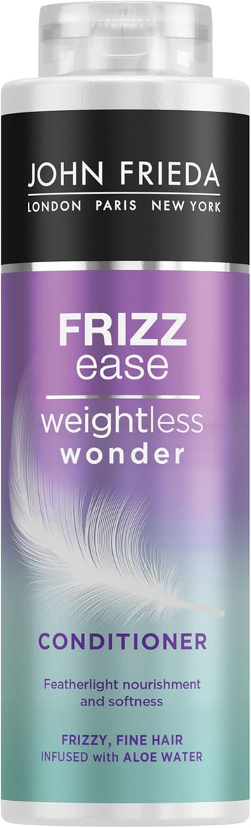John Frieda Weightless Wonder Conditioner For Frizzy, Fine Hair With Aloe Water 500Ml, Nourishing Conditioner For Fine, Frizzy, Dry Hair